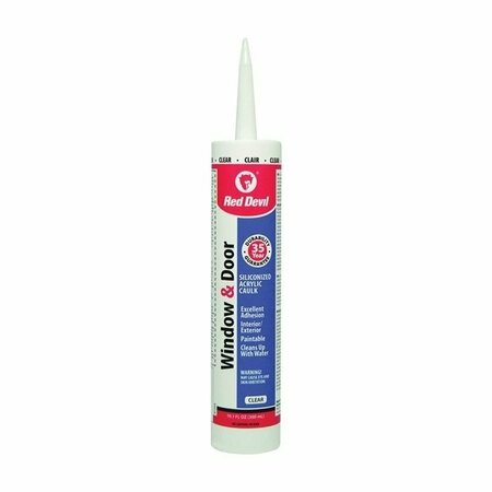 RED DEVIL Caulk Acry Wnd Door Clr 10.1oz 0115CA